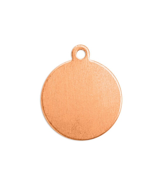 ImpressArt 0.63 oz Copper Circle Tag with Ring Premium Stamping Blanks