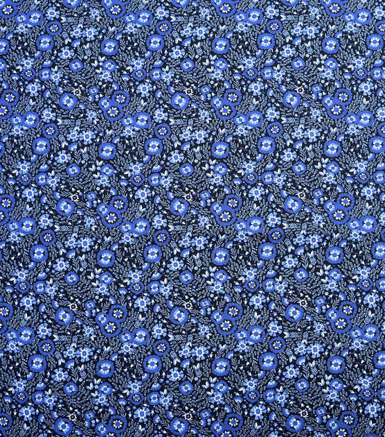 Blue Prairie Floral Quilt Cotton Fabric by Keepsake Calico