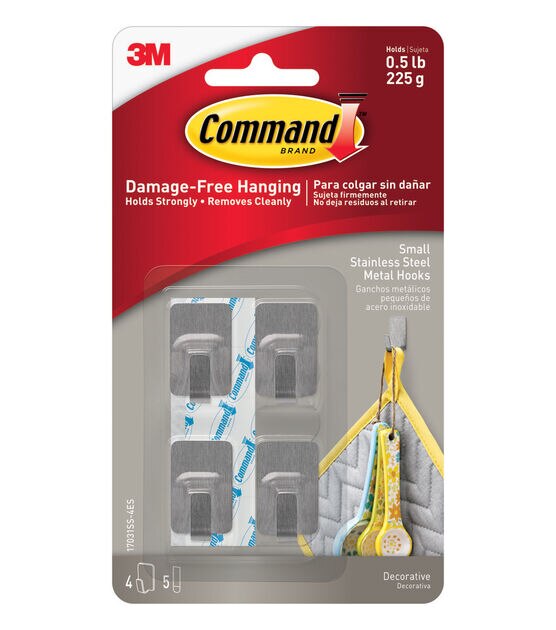 Command 0.5 lb Capacity Mini Hooks Indoor Use 6 hooks 8 strips