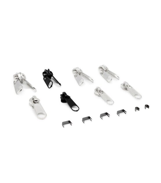 Dritz Fix-A-Zipper Replacement Slider Kit, Plastic Zipper