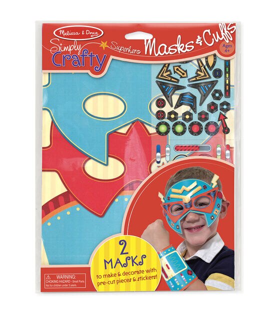 Melissa & Doug Simply Crafty Superhero Masks & Cuffs Kit
