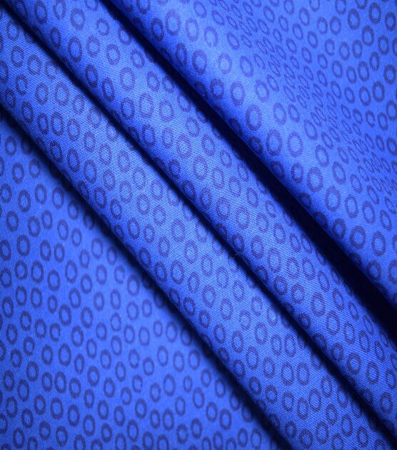 Blue Circle Dots Quilt Cotton Fabric by Quilter's Showcase, , hi-res, image 3