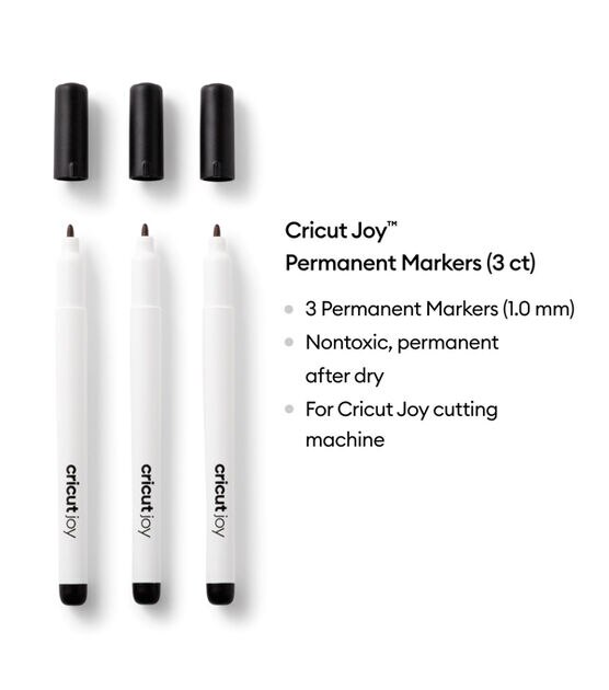 Cricut Joy 1mm Black Permanent Markers 3pk