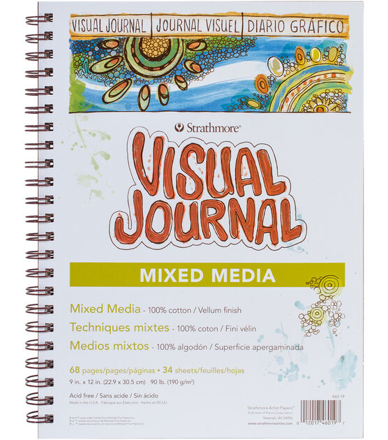 Strathmore Visual Journal Mixed Media Vellum 9"X12" 34 Sheets