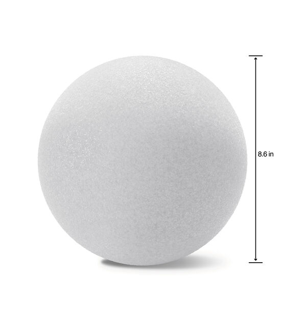 FloraCraft 9" White CraftFoM Ball, , hi-res, image 2