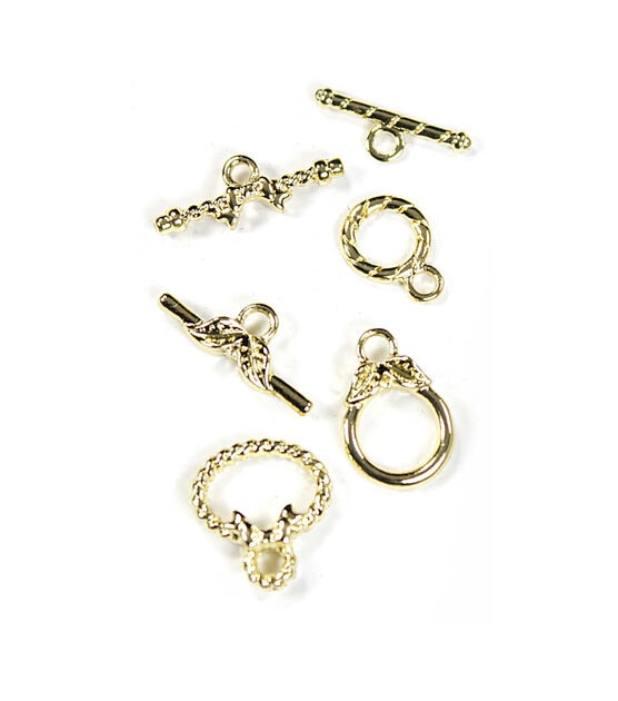 3pc Gold Assorted Metal Toggle Clasps by hildie & jo