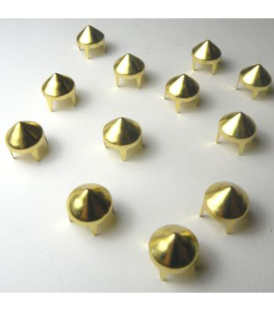 SQUARE PYRAMID STUDS WITH 2 PRONGS, 10MM X 10MM, GOLD OR SILVER, CHOOSE  QUANTITY