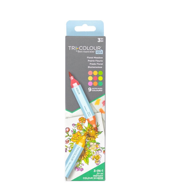 Spectrum Noir 3ct Floral Meadow TriColour Aqua Markers