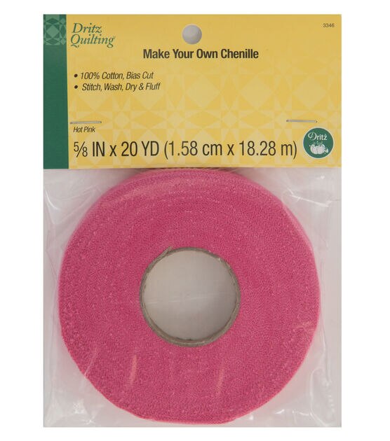 Dritz .63" x 20yd Hot Pink Make Your Own Quilting Chenille Tape