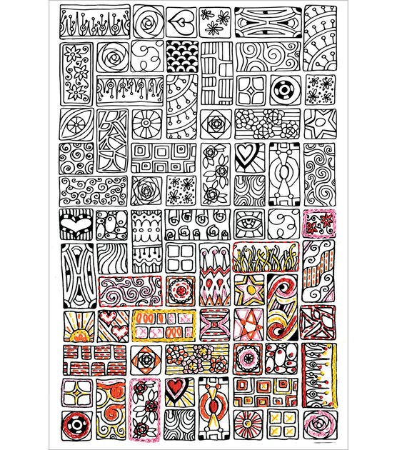 Design Works 10" x 16" Cubist Zenbroidery Stamped Embroidery Kit, , hi-res, image 3