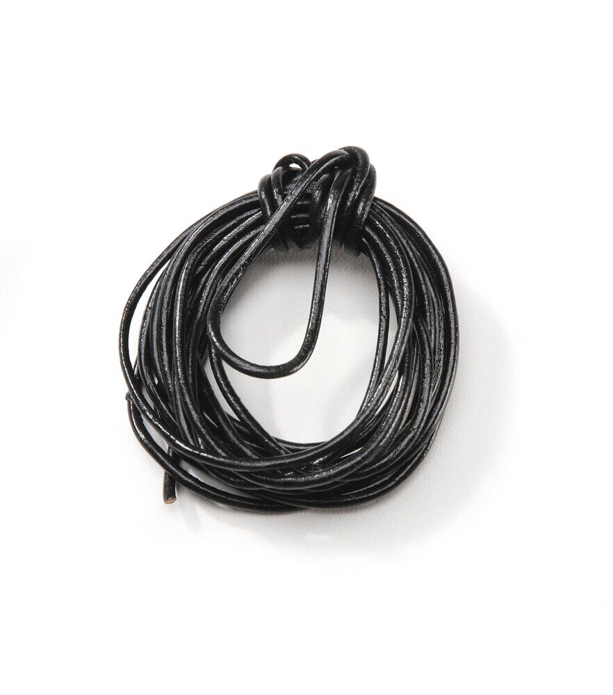 Darice JD Necklace Kit Leather Cord 1mm Black