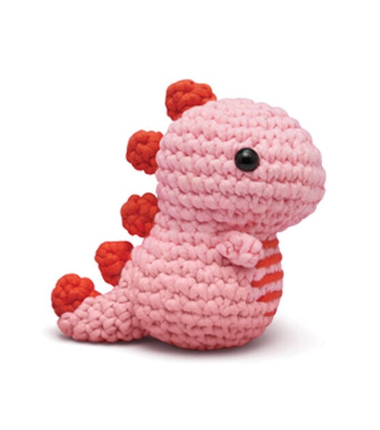 The Woobles Crochet Kit Fred The Dinosaur for Beginners , All Materials  Included 