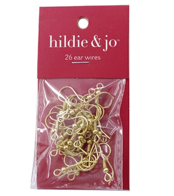 26pk Gold Metal Fish Hook Ear Wires by hildie & jo