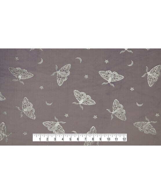 Metallic Butterflies on Purple Pure Plush Fleece Fabric, , hi-res, image 4