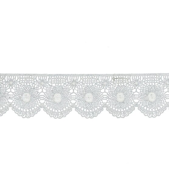 Simplicity Wide Tattered Lace Trim 1.75'' White, , hi-res, image 2
