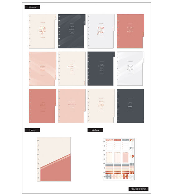 Happy Planner Classic 2023 Work + Life Minimalist Blush 12 Month Planner, , hi-res, image 2