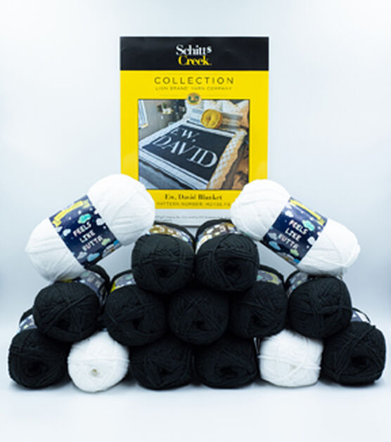 Lion Brand 48" x 60" Schitt's Creek Ew David Blanket Crochet Kit