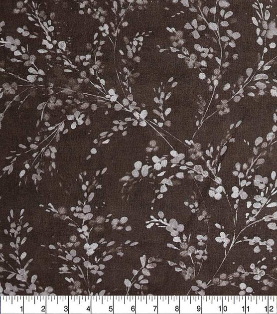 Brown Vine Leaves Quilt Cotton Fabric by Keepsake Calico, , hi-res, image 2