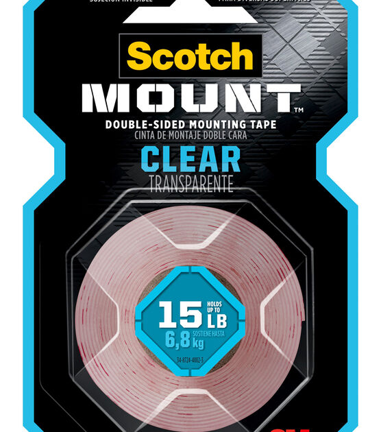 Scotch Mounting Tape 1''x60'' Clear, , hi-res, image 2
