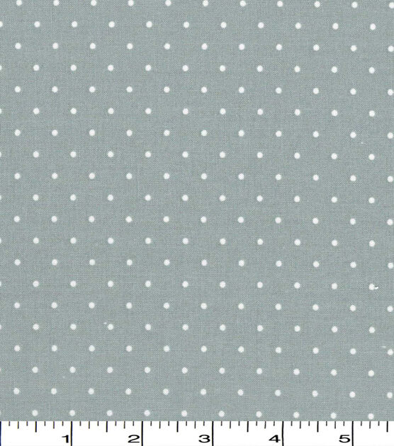 Aspirin Dots on Gray Quilt Cotton Fabric by Quilter's Showcase, , hi-res, image 2