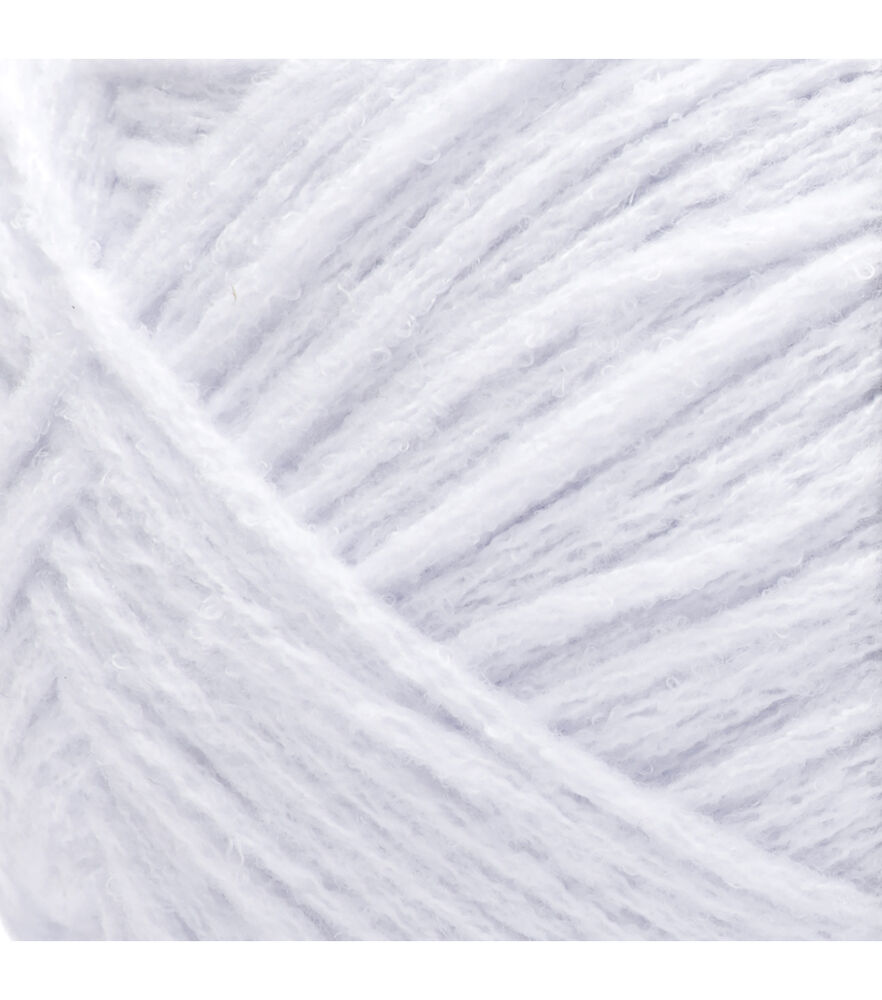 Bernat Bundle Up 244yds Worsted Polyester Yarn, Cloud White, swatch, image 1