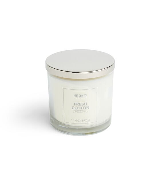 14oz Fresh Cotton Scented Jar Candle by Hudson 43