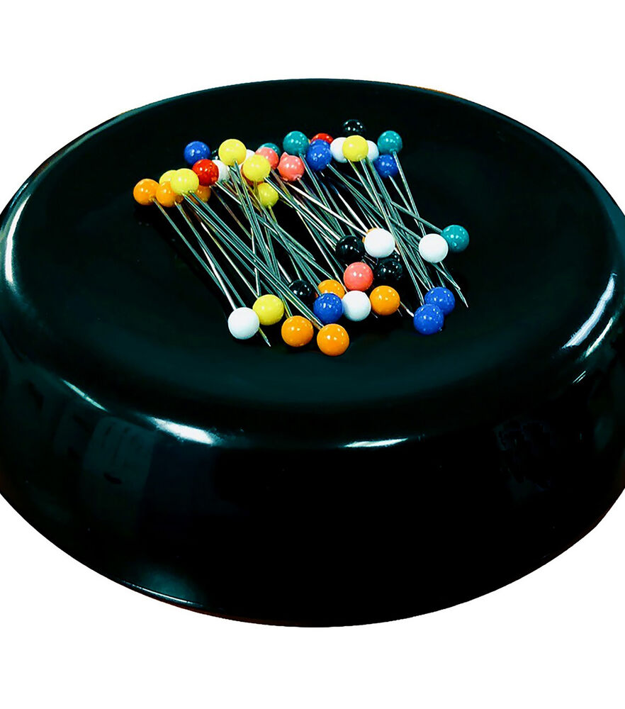 Grabbit Magnetic Pincushions with 50 Pins, Black, swatch