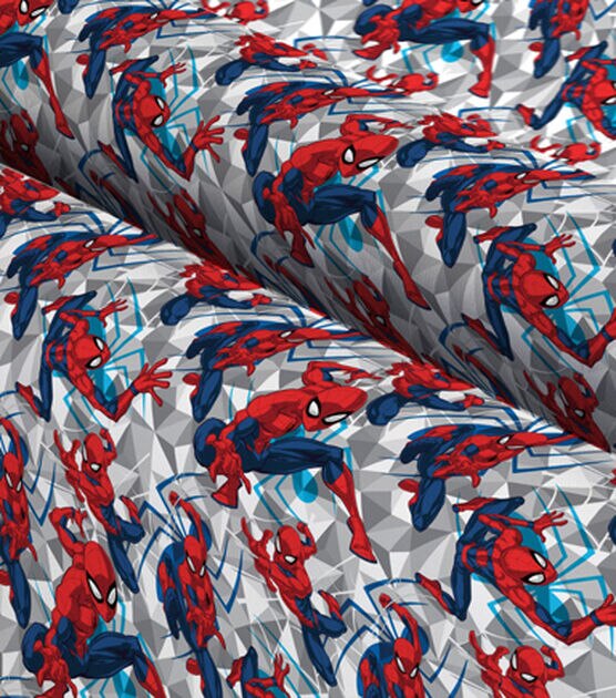 spiderman fabric, super hero fabric, Spiderman swirls fabric, spiderman,  quilting apparel cotton cotton fabric, Marvel Comic fabric