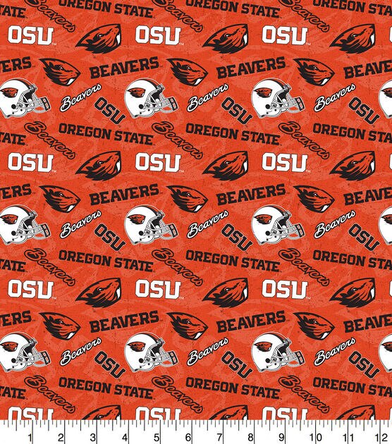 Oregon State University Beavers Cotton Fabric Tone on Tone