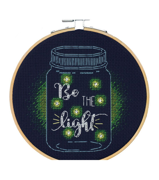Dimensions 6" Be the Light Counted Cross Stitch Kit With Hoop