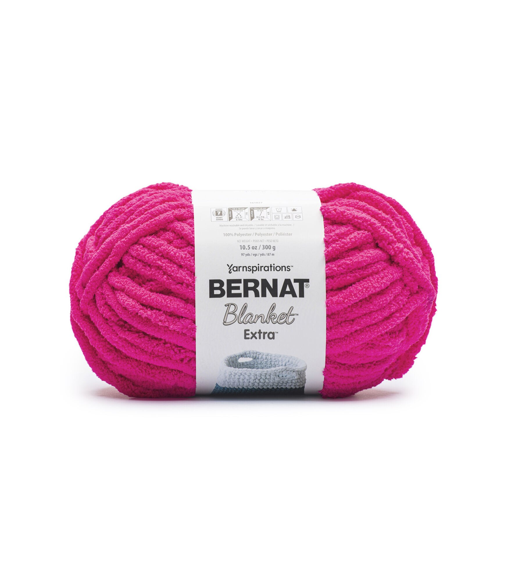 Bernat Blanket Extra Yarn (300g/10.5 oz), Bright Pink