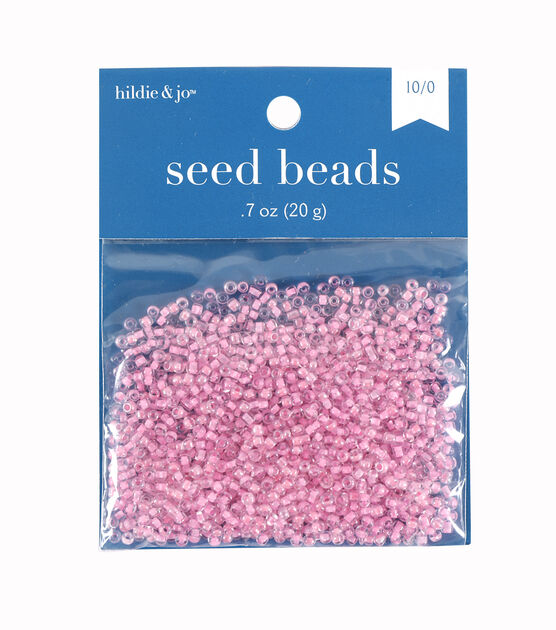 0.7oz Pink Glass Seed Beads by hildie & jo