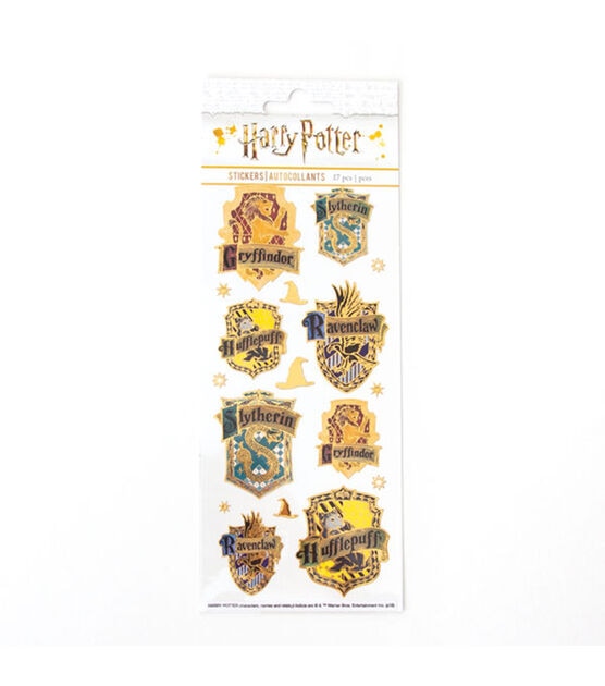 Harry Potter House Crest Faux Enamel Pin Stickers 17 Pieces