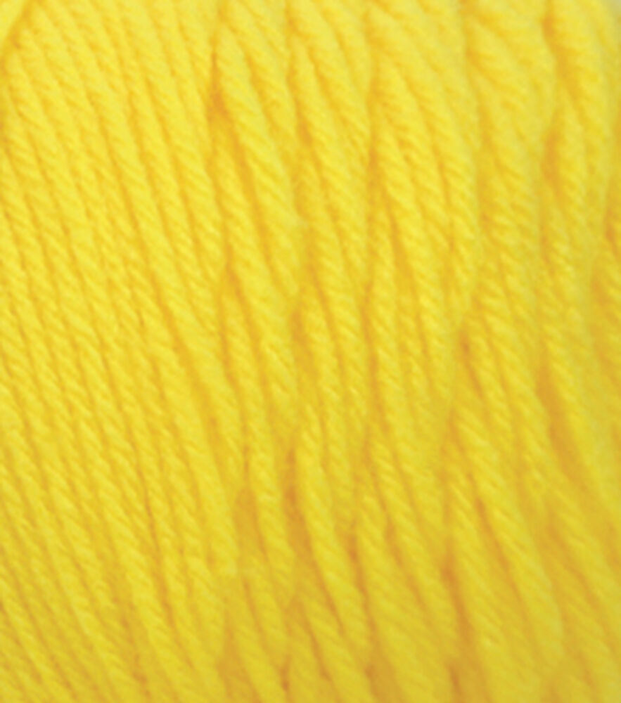 Solid Worsted Acrylic 380yd Value Yarn by Big Twist, Varsity Yellow, swatch, image 25