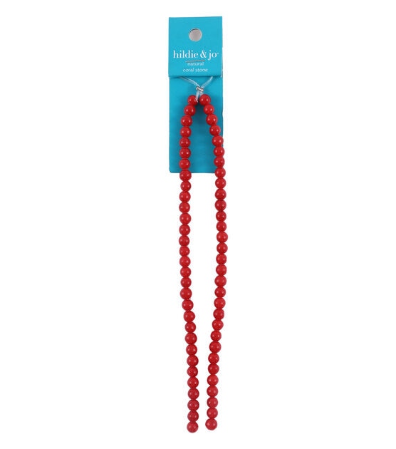 6" Bamboo Coral Rondelle Dyed Faux Bead Strands 2pk by hildie & jo