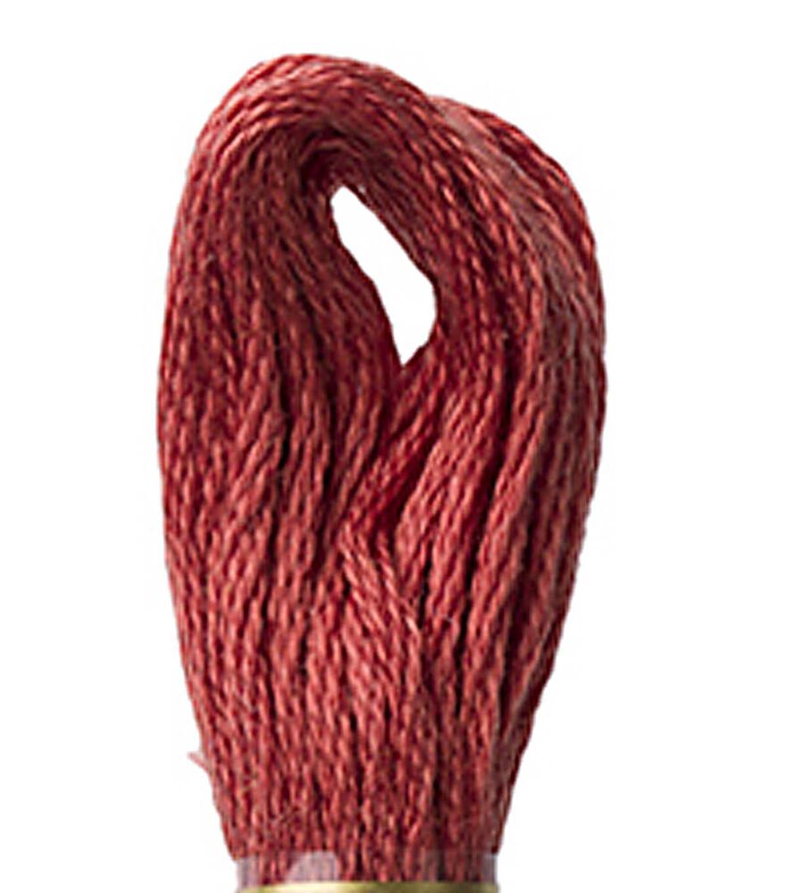 DMC 8.7yd Red & Oranges 6 Strand Cotton Embroidery Floss, 3830 Terra Cotta, swatch, image 1