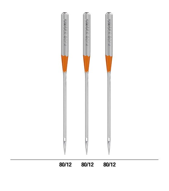 SINGER Universal Regular Point Overlock Machine Needles Size 80/12 3ct, , hi-res, image 2