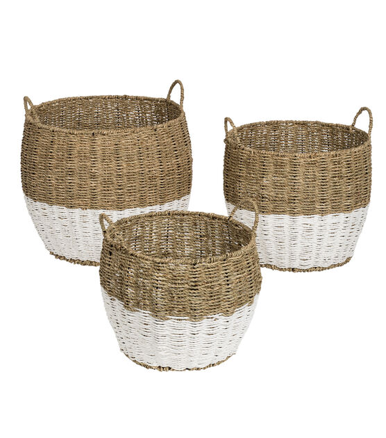 Honey Can Do 16" Seagrass Round Nesting Baskets 3ct, , hi-res, image 5