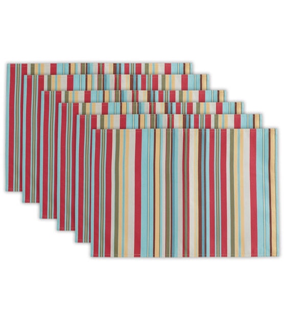 Design Imports Summer Stripe Outdoor Placemats