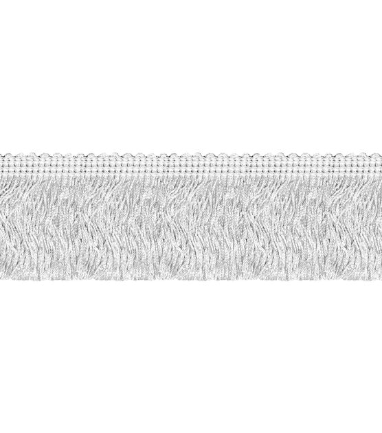 Simplicity Polyester Fringe Trim 2'' White, , hi-res, image 2