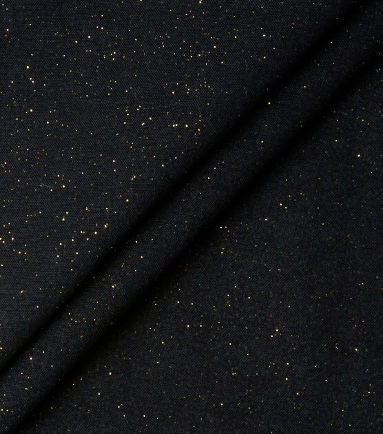 Gold & Black Quilt Glitter Cotton Fabric by Keepsake Calico, , hi-res, image 2