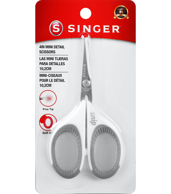 SINGER 4" Mini Detail Craft Scissors with Comfort Grip