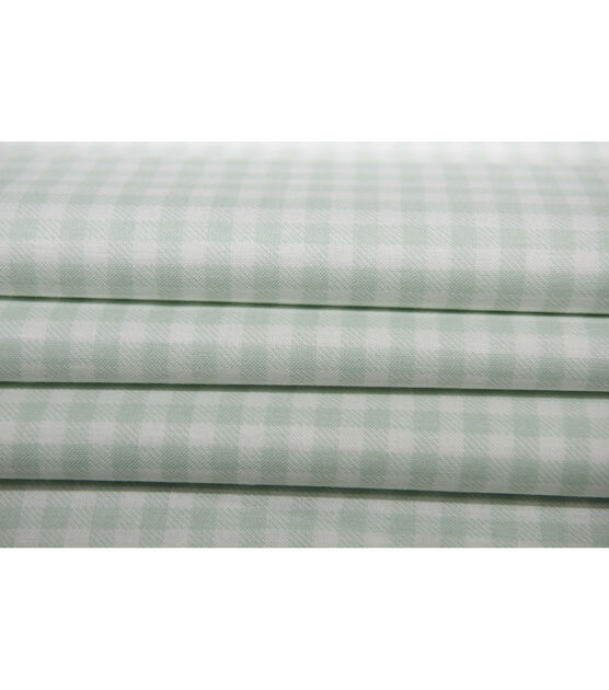 Mint Gingham Quilt Cotton Fabric by Keepsake Calico, , hi-res, image 3