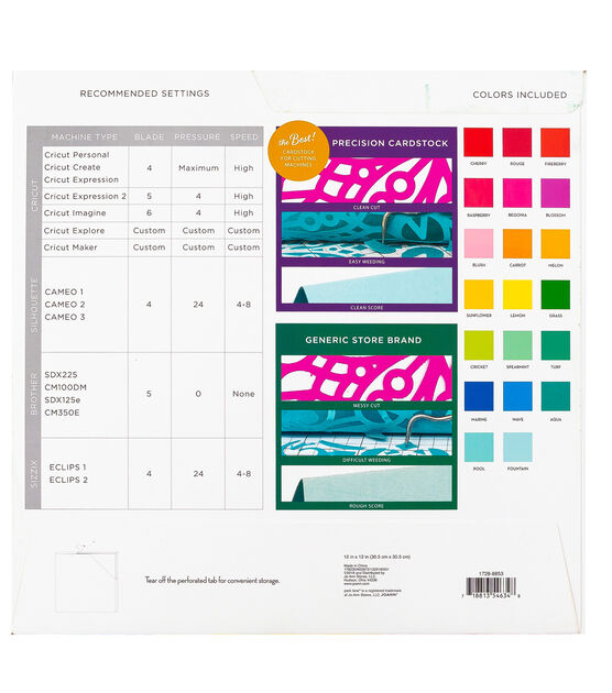 60 Sheet 12" x 12" Summer Precision Cardstock Paper Pack by Park Lane, , hi-res, image 4