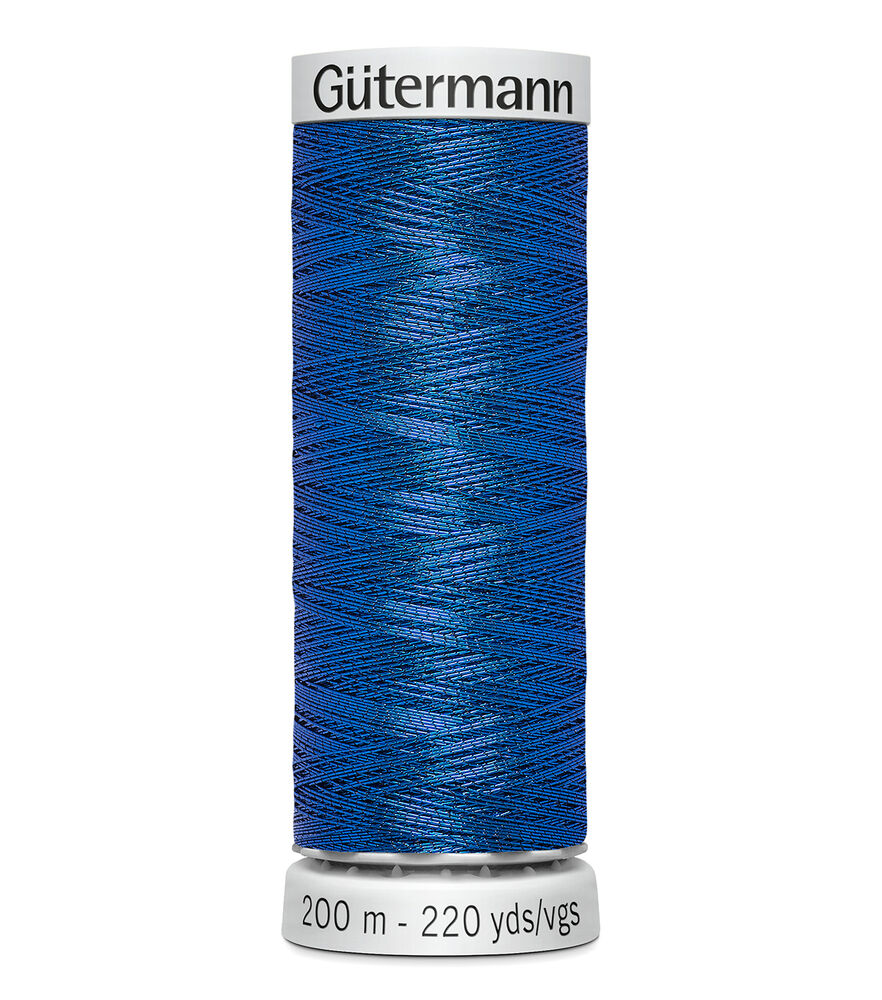 Gutermann 200M Metallic Dekor 45wt Thread, Royal Blue, swatch
