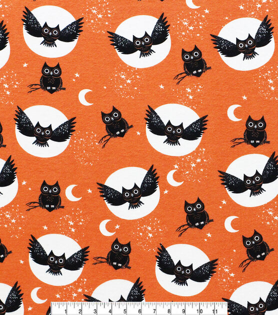 Owls Super Snuggle Halloween Flannel Fabric, , hi-res, image 2