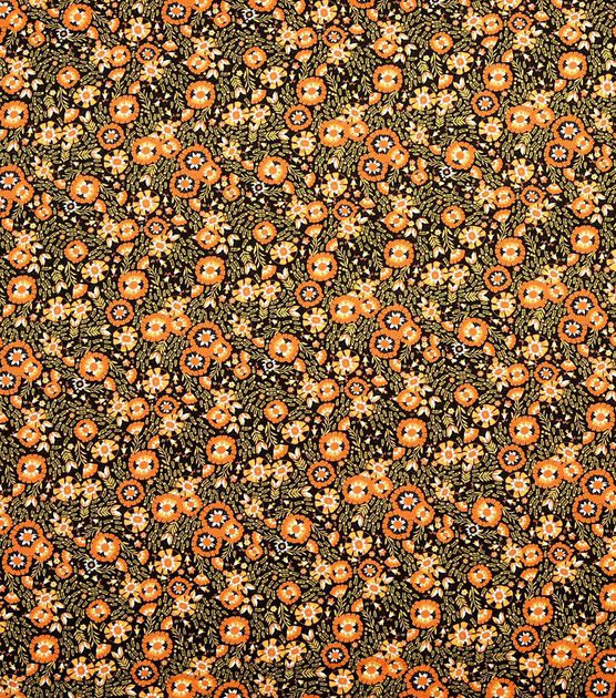 Orange Prairie Floral Quilt Cotton Fabric by Keepsake Calico