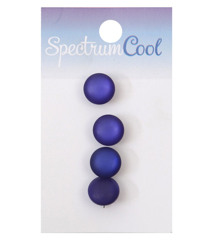 Spectrum Cool 7/16" Shank Buttons 4pk, Royal Blue, swatch
