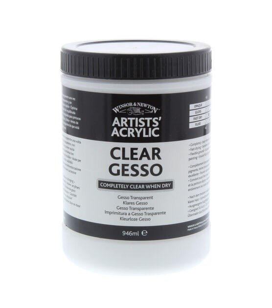 Winsor & Newton Artists' Acrylic Gesso 946ml Jar Clear