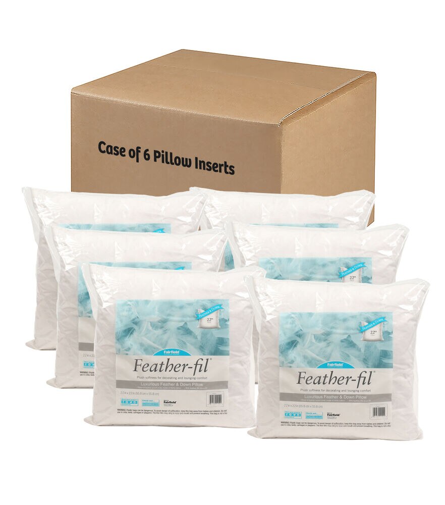 Fairfield Feather fil 22''x22'' Pillow, "22""x22"" Case Of 6", swatch
